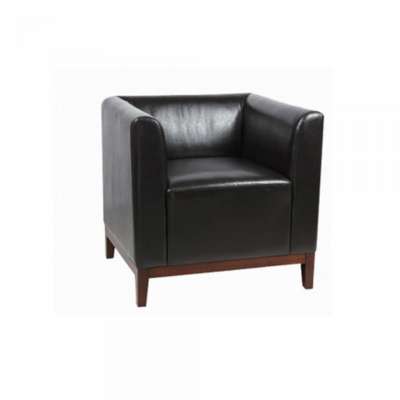 Wood relax leisure lounge sofa chair black upholstered single lounge chair