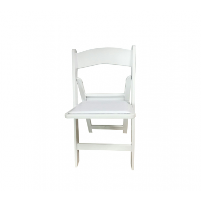 plastic resin folding white wedding chairs